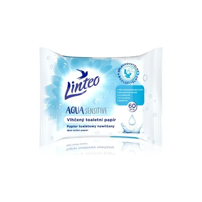 Linteo Aqua Sensitive Moist Toilet Paper 60 Sheets