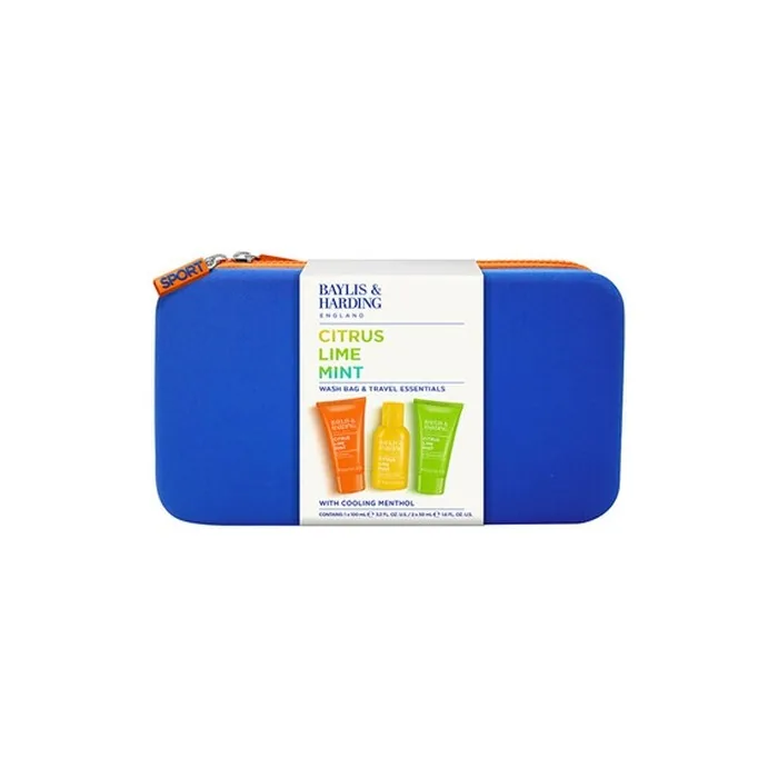 Baylis & Harding Man Wash Bag & Travel Essentials Set Citrus Lime Mint