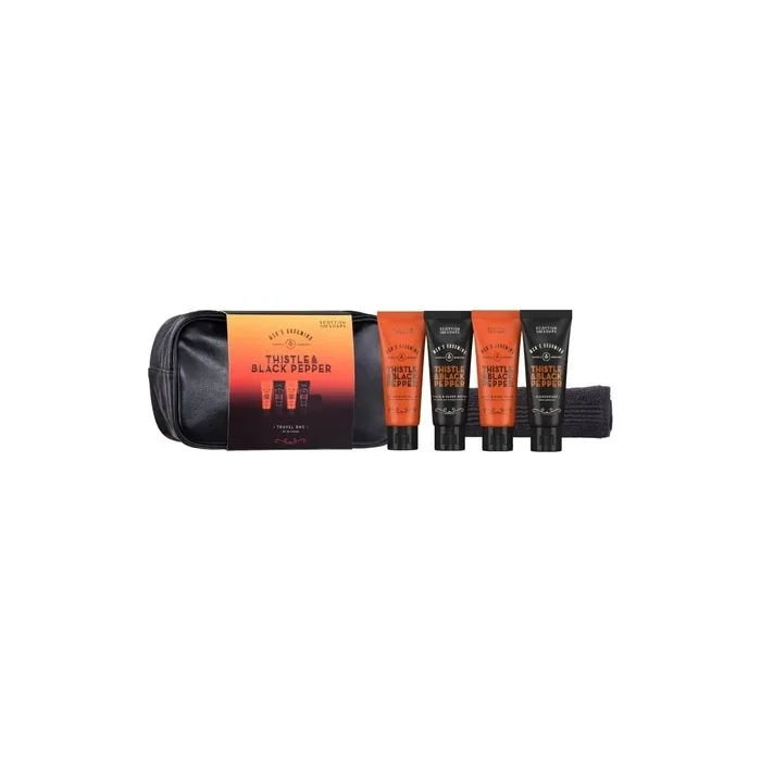 Scottish Fine Soaps Men's Grooming Thistle & Black Pepper Travel Bag