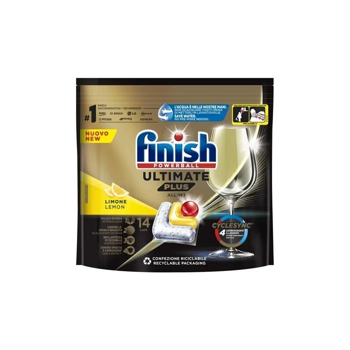 Finish Ultimate Plus Dishwasher Tabs 14 pcs - Lemon