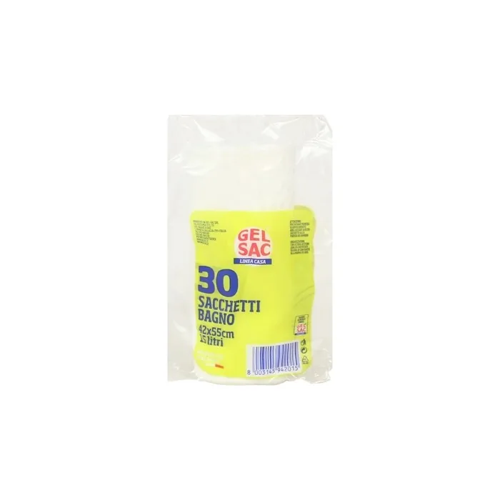 GELSAC Scented Anti-Drop Bathroom Bags 42x55 cm 15 Liters - Pack of 30