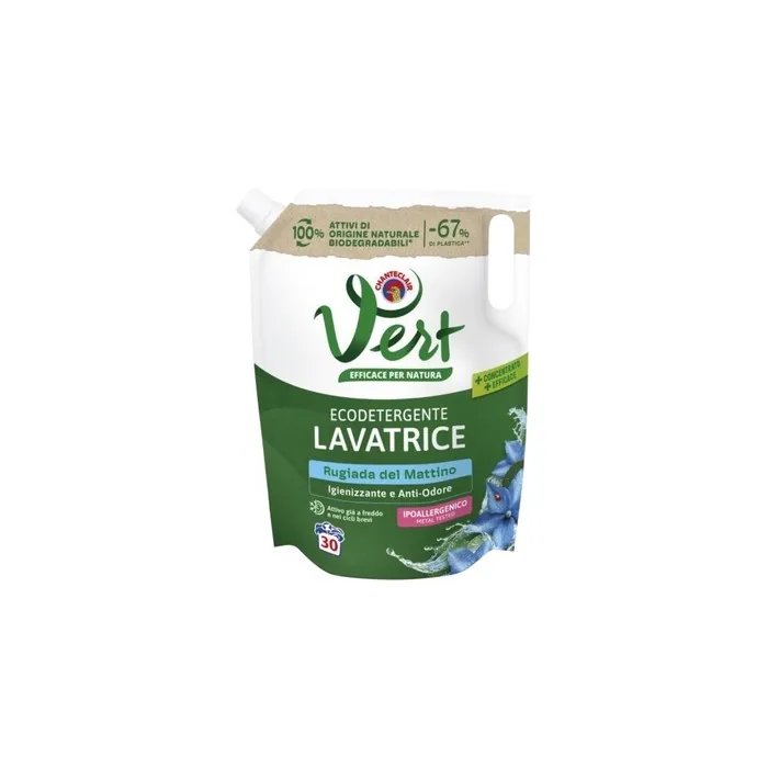 Vert Ecofriendly Washing Machine Detergent Morning Dew Fragrance 100% Organic