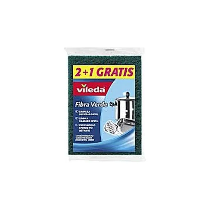 Vileda Scouring Sponges Green 2 + 1 Pieces