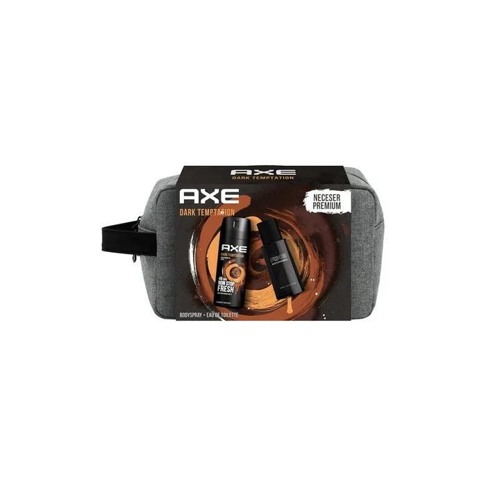 AXE Dark Temptation Men's Toiletry Bag with Body Spray and Eau de Toilette