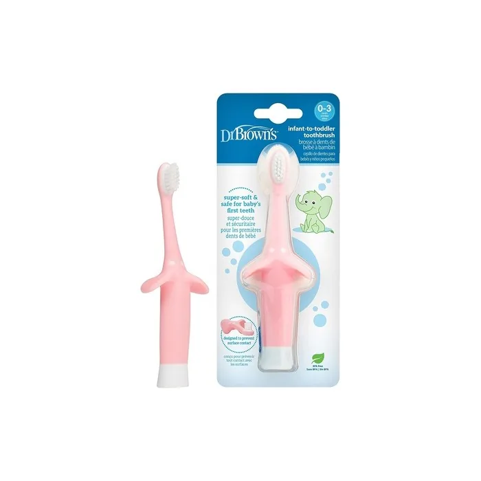 Dr Brown's Options Toothbrush Pink Elephant