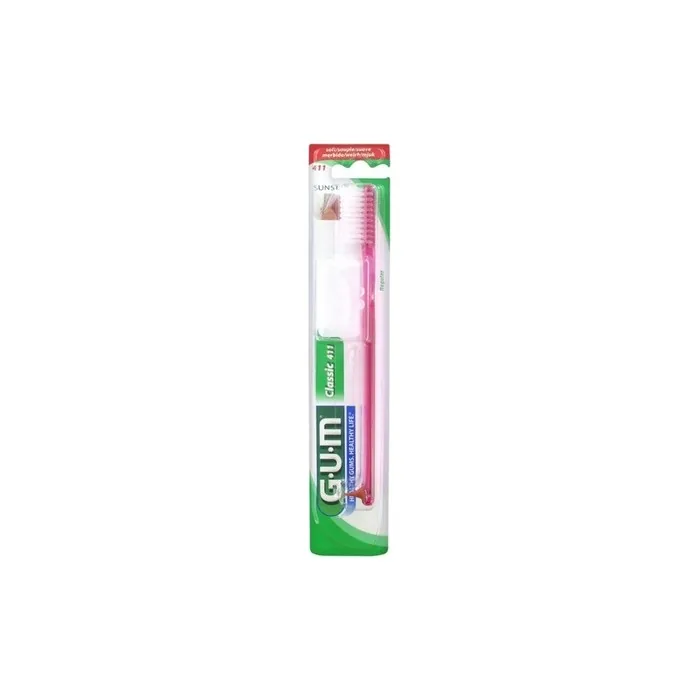 Gum Classic Toothbrush 411 Dome Cut Medium Bristles