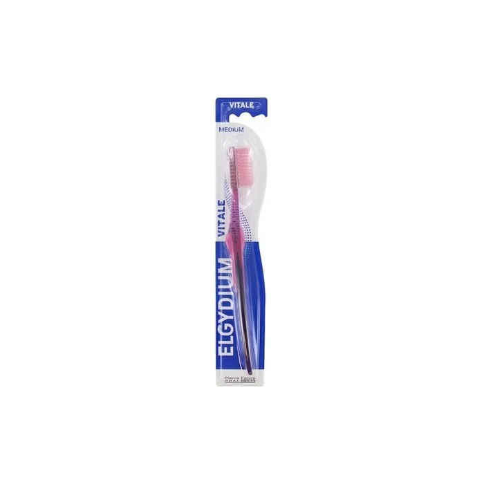 Elgydium Vitale Medium Toothbrush with Long Rounded Head