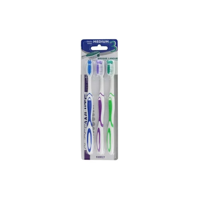 Superwhite Brush 3 Medium Toothbrushes - Pack of 3