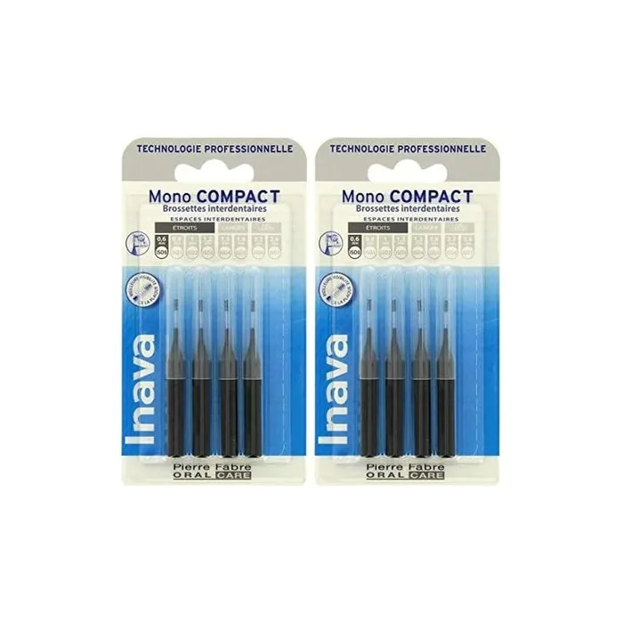 Inava Mono Compact Interdental Brushes Narrow Black 0.6mm