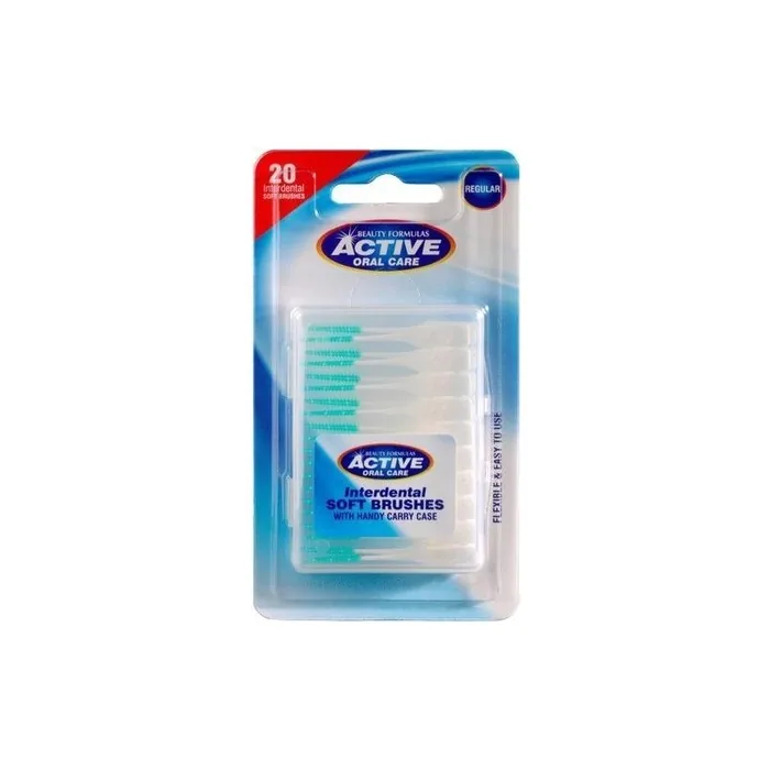 Active Oral Care Interdental Soft Brushes Silicone Interdental Brushes Soft 20 Pieces