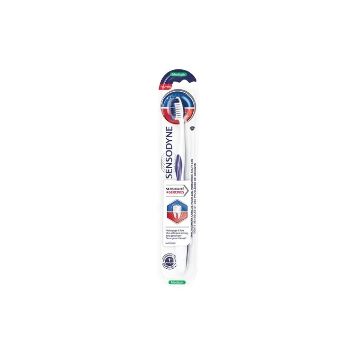 Sensodyne Sensitivity & Gum Medium Toothbrush for Gentle Cleaning of Sensitive Teeth Without Damaging Gums - Random Color