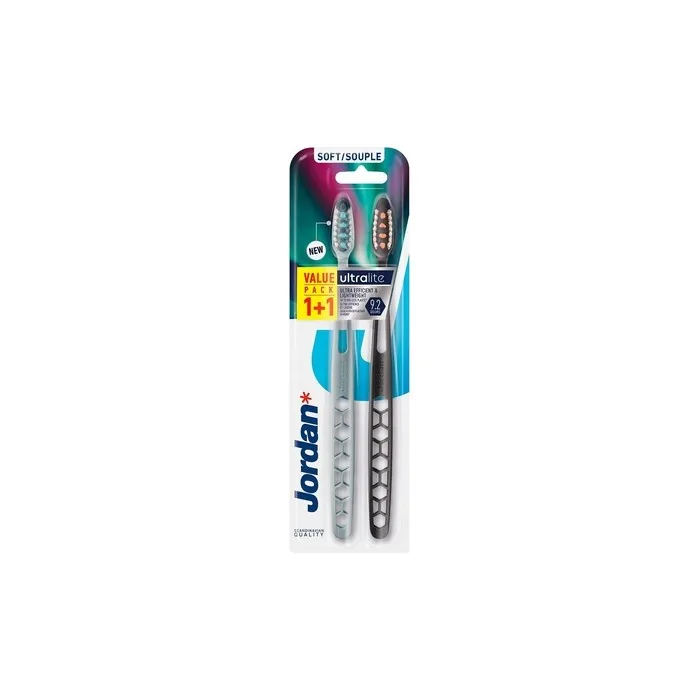 Jordan Ultralite Soft Toothbrush 2-Pack Multicoloured
