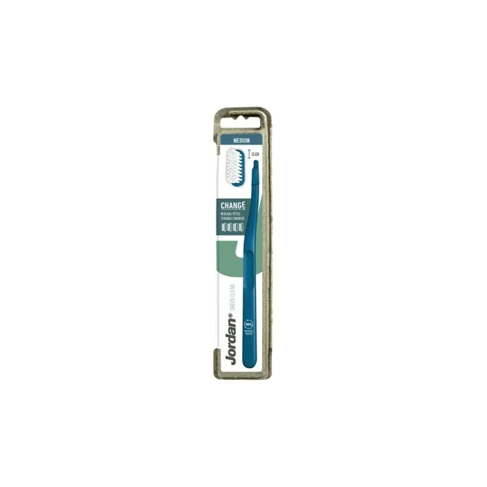 Jordan Green Clean Medium Toothbrush 4 Refills