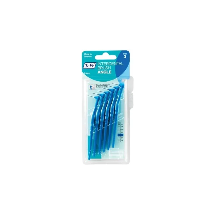 Tepe Interdental Brush Angle Blue 06 Mm 6 Pieces