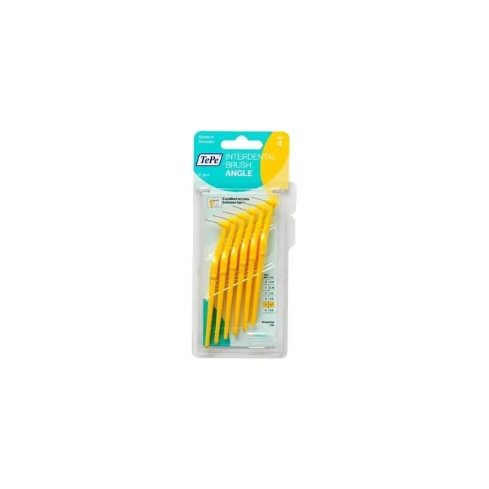 Tepe Angle Interdental Brush Yellow 07 Mm Pack Of 6
