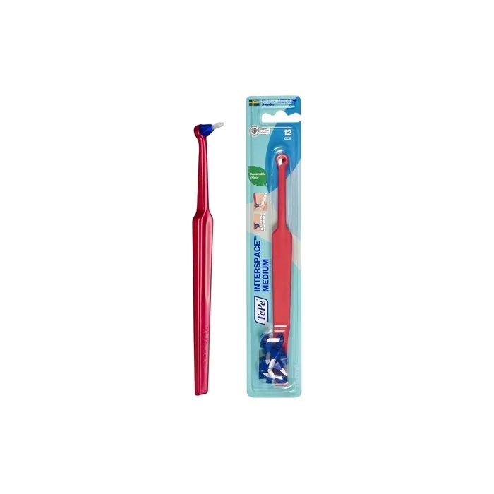 Tepe Interspace Medium Brush with 12 Heads for Precision Cleaning