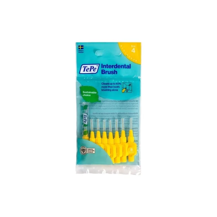 Tepe Interdental Brush Original Yellow 0.7mm ISO 4 8pcs