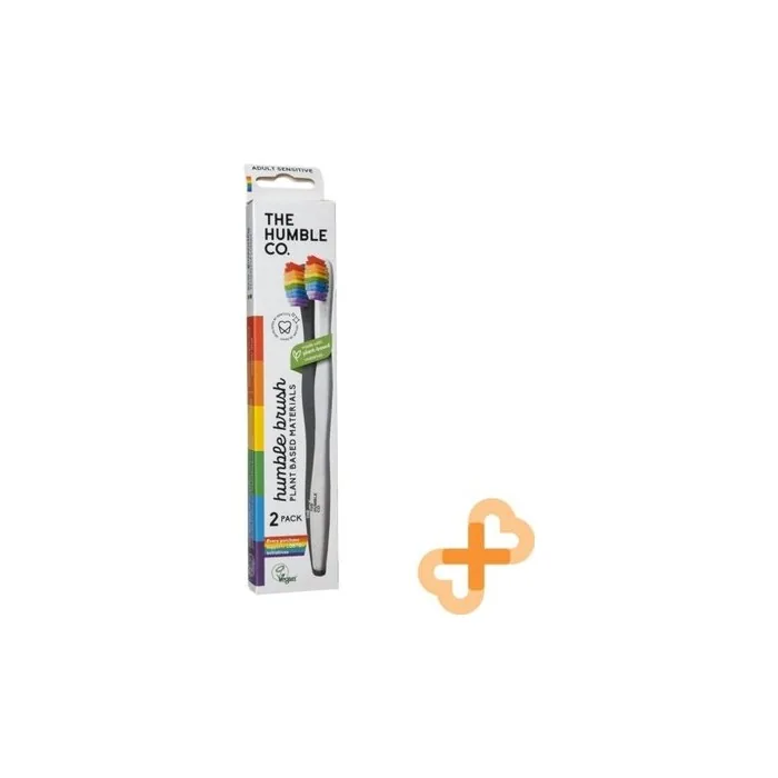 Humble Brush Proud Organic Toothbrush with Soft Nylon Bristles - Pack of 2