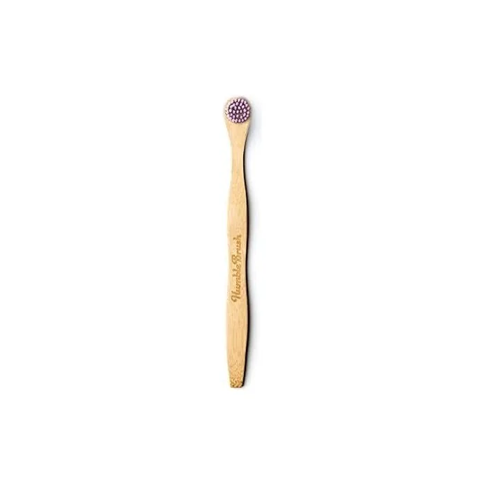 The Humble Co. Bamboo Tongue Scraper Ultra-Soft Purple - Biodegradable, Eco-Friendly, Vegan for Your Everyday Oral Care Dentist Approved 1 Pack