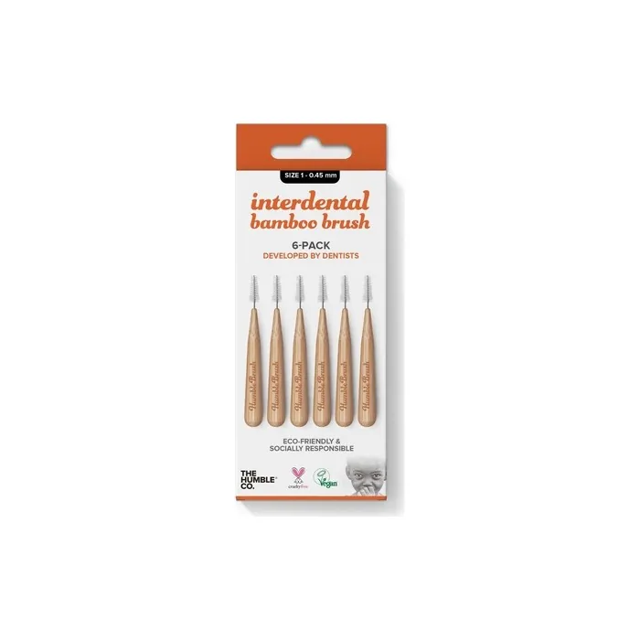 The Humble Co Bamboo Interdental Brush Size 1 Orange 300g