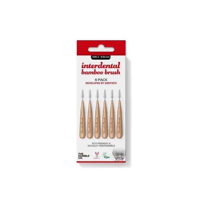 The Humble Co Red Bamboo Interdental Brush Size 2