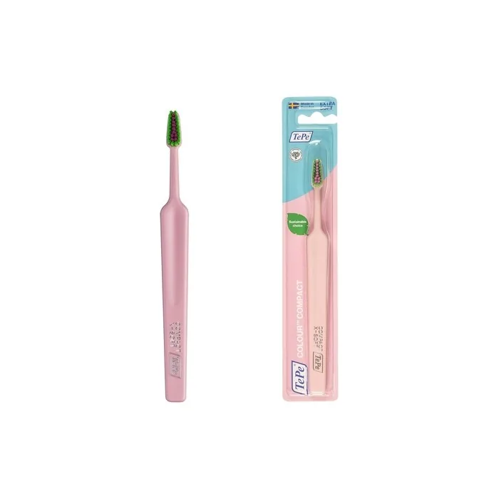 Tepe Colour Compact X-Soft Pink Toothbrush - Environmentally Friendly