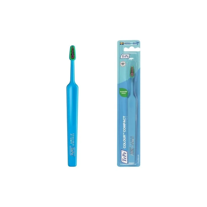 Tepe Colour Compact X-Soft Turquoise Toothbrush - Environmentally Friendly