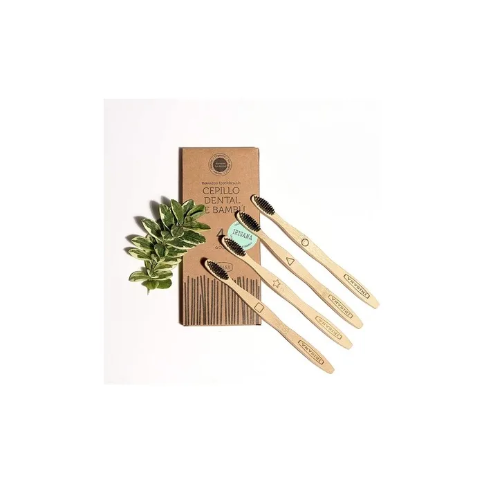 Irisana Bamboo and Activated Charcoal Toothbrush 4 Pack 600g