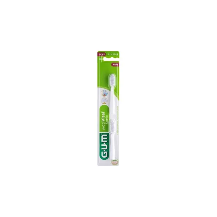 Gum Sonic Daily Refills White Brush 2 Units