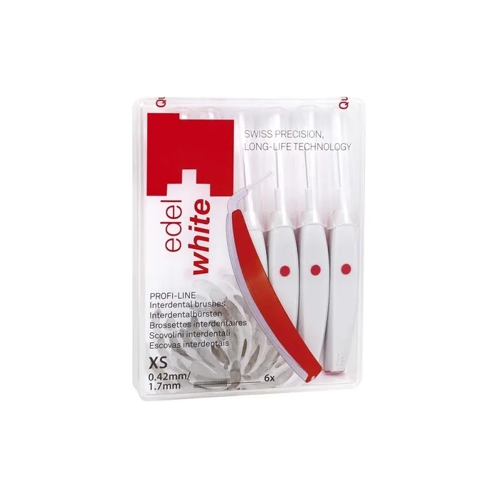 Edel White Interdental Brushes XS White 6 Brushes 0.42mm
