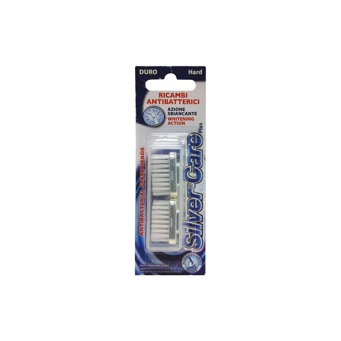 Silver Care Plus Toothbrush Hard Spare 2 Pieces