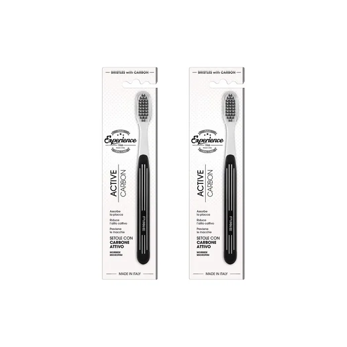 Activated Charcoal Toothbrush Set - Pack of 2