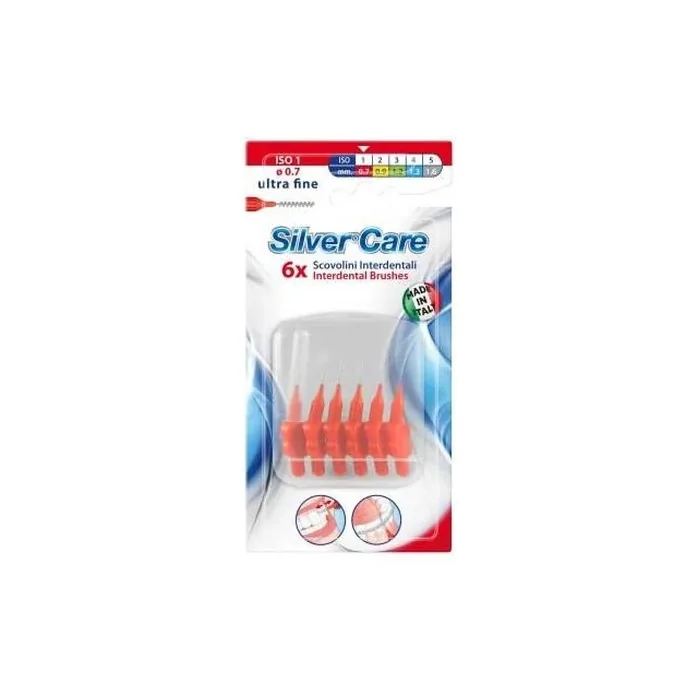 Silver Care Set of 6 Ultra Fine Toothbrushes