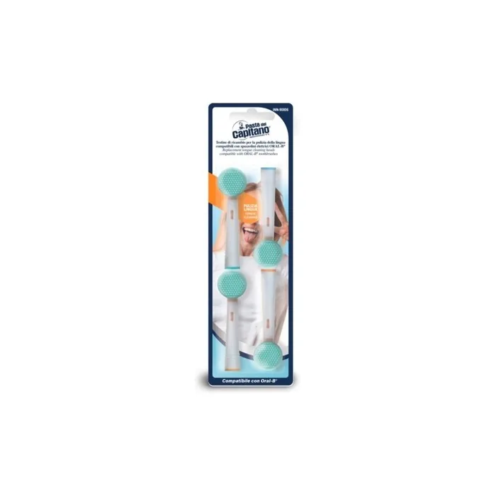 Pasta Del Capitano Replacement Tongue Cleaning Heads - Pack of 4