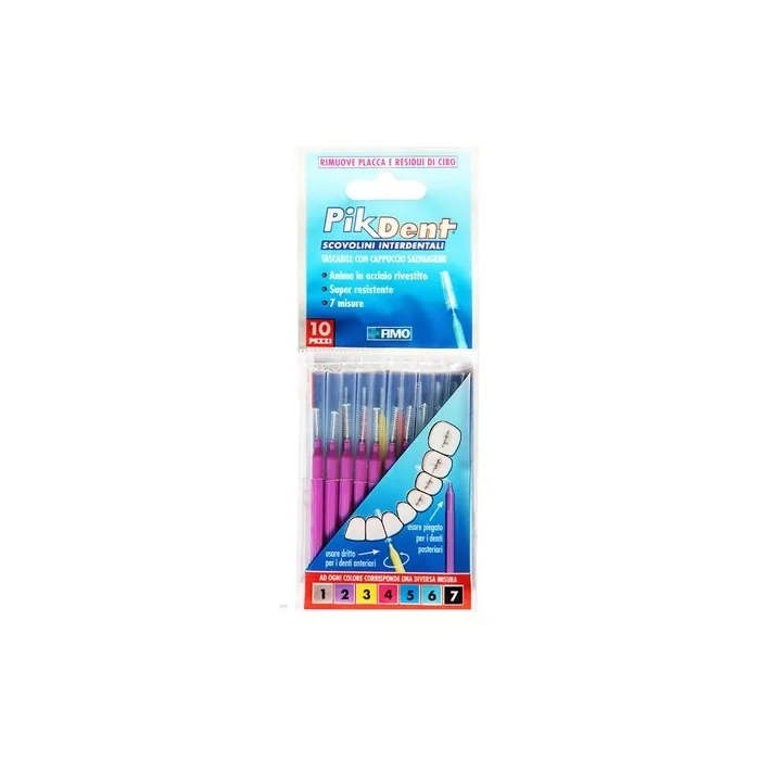 Pikdent Interdental Brushes with Steel Core and Tytex Bristles Size 2 Purple 0.5mm Cylindrical
