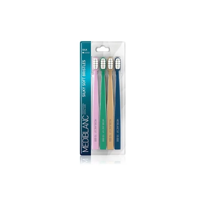 Mediblanc Toothbrush with Soft Bristles - Pack of 4