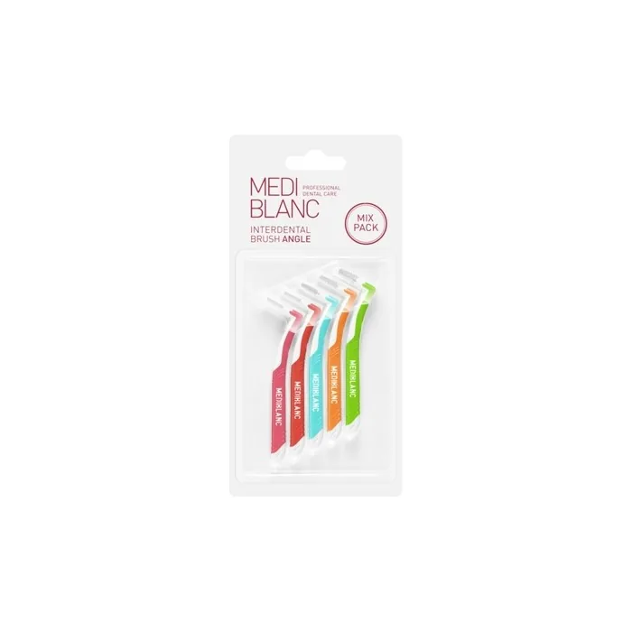 Mediblanc Interdental Pickbrush Angle 5 Picks And 5 Brushes Mix Kit