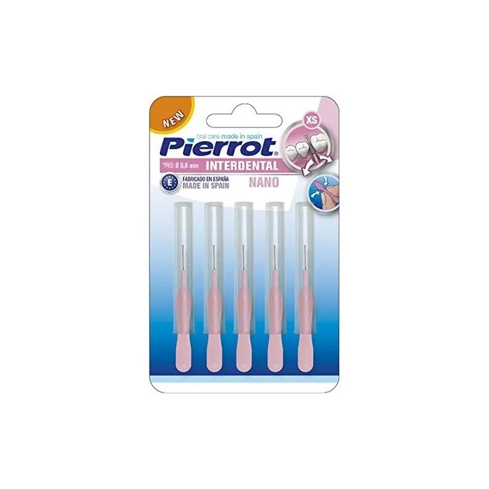 Pierrot Nano Interdental Brushes Stainless Steel Core Flexible Neck