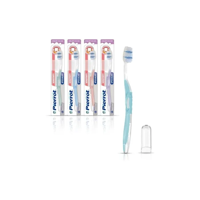 Pierrot Specialist Sensitivity Toothbrush Extra Soft Bristles with Stay Clean Cap