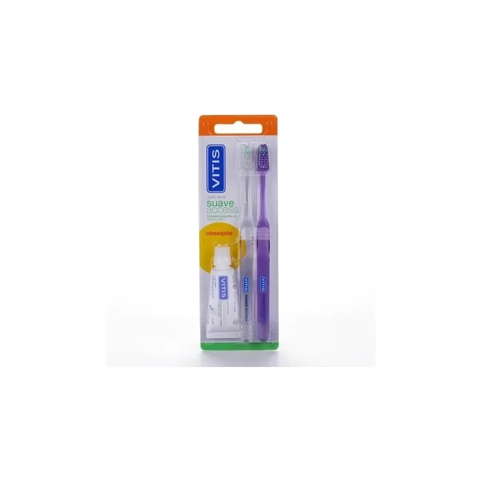 Vitis Vitis Double Set Den Access Soft Toothbrush Toothpaste