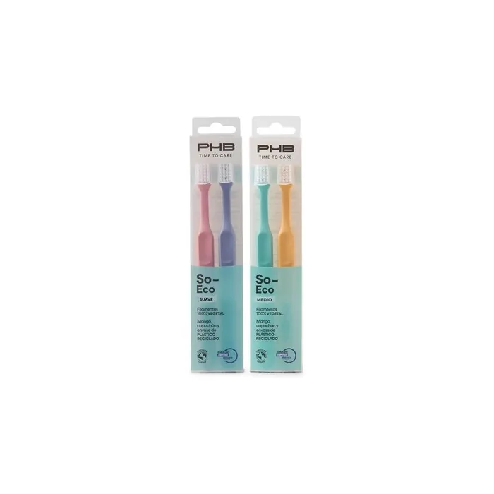 PHB Time To Care Medium Toothbrush - Pack of 2