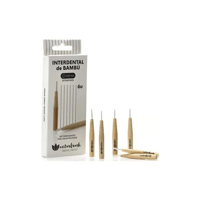 Naturbrush Interdental Extra Fine Brush 0.6 Mm Bamboo 6 Units, Standard, Single