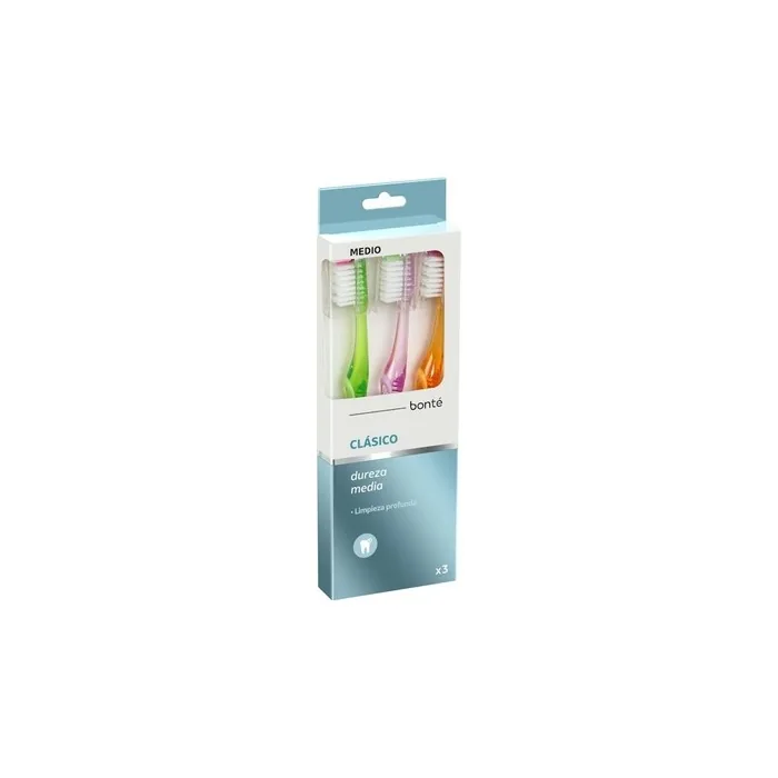 Bonté Classic Medium Toothbrush Pack of 3