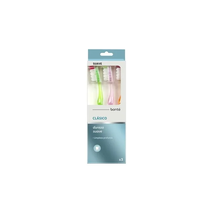 Bonté Classic Soft Toothbrush - Pack of 3