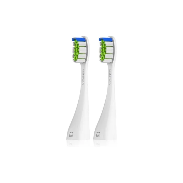 Niceboy Ion Sonic Pro Uv Toothbrush Replacement Head White Soft 2 Pieces