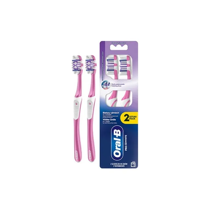 Oral-B Pro-3D White Medium Toothbrush Pack of 2