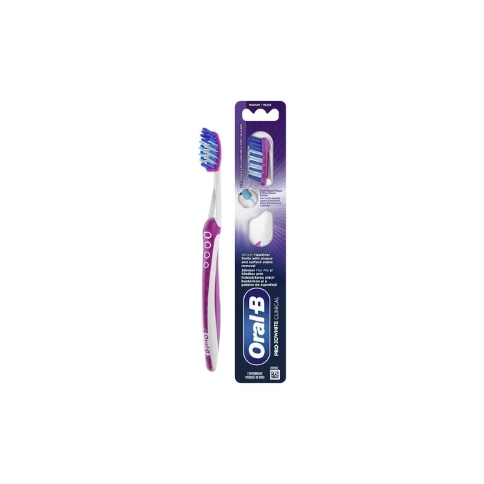 Oral B Oral-B Pro-3dwhite Clinical Manual Toothbrush Removes Stains & Whitens