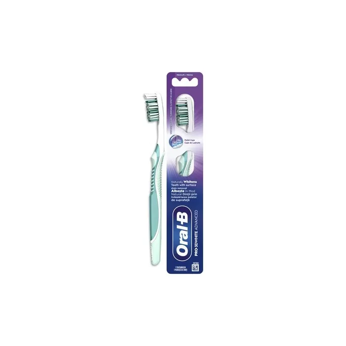 Oral B Oral-B Pro-3dwhite Advanced Manual Toothbrush Removes Plaque & Surface Stains