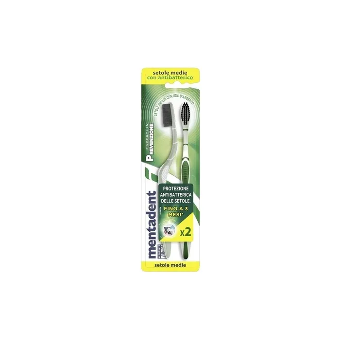 Mentadent P Toothbrush with Antibacterial Bristle Protection