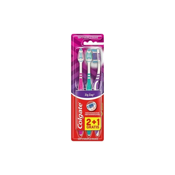 Colgate Zig Zag Soft Toothbrush 3 Pack